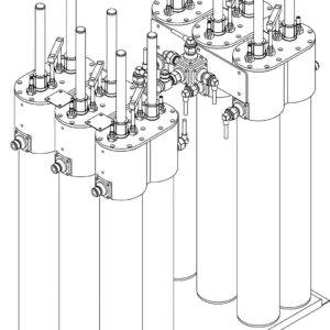6x100W DOUBLE CAVITY BAND PASS FILTER STAR COMBINER (ON RECEPTION OR TRANSMISSION)