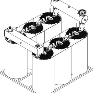 20+60kW COMBINER BRIDGE DIPLEXER (TRIPLE CAVITY)
